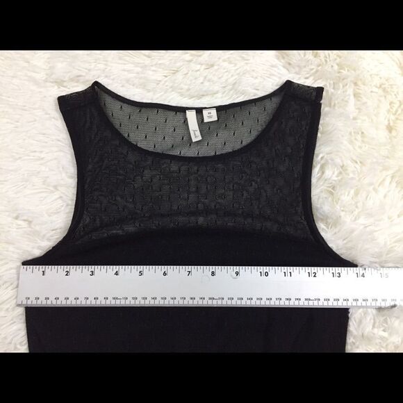 Frenchi Black Mesh Overlay Fit & Flare Dress XS - Picture 4 of 7